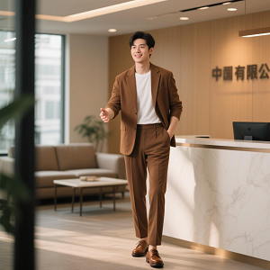 夏季淺棕色男士職業裝商務西服套裝定制新款300.png