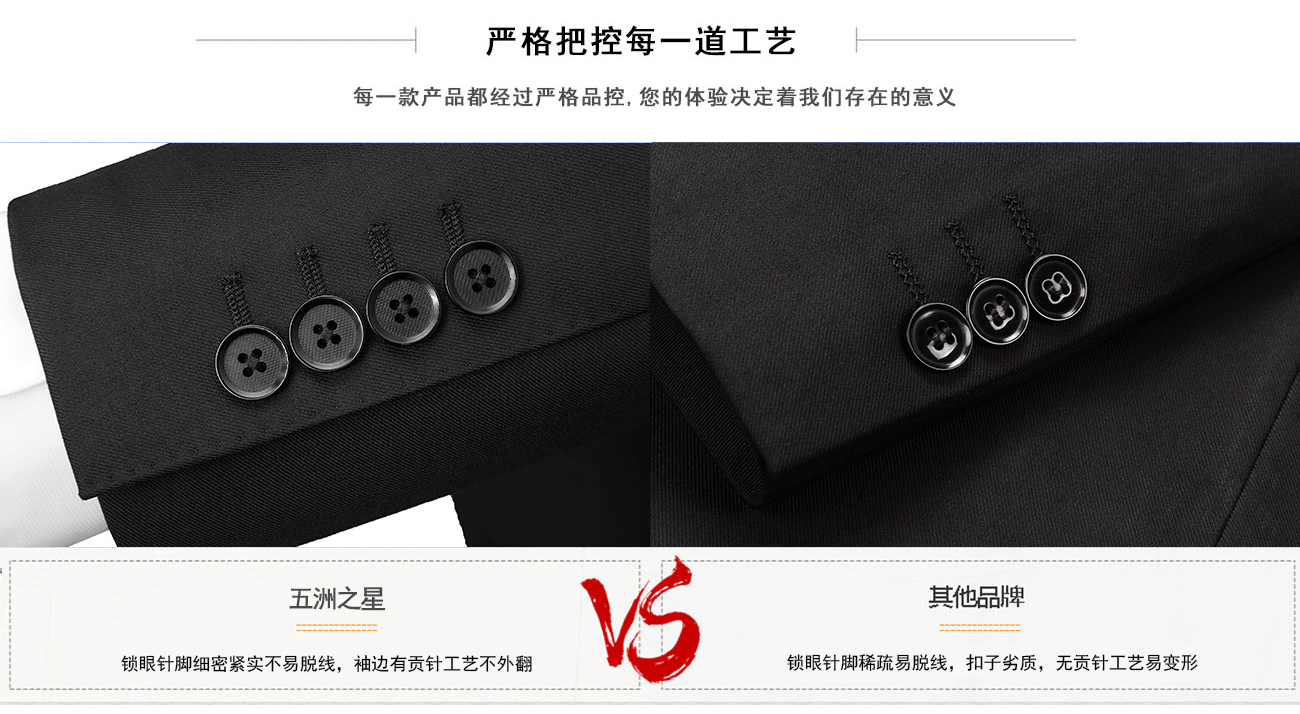 韓版職業(yè)裝連衣裙袖扣縫制工藝對(duì)比